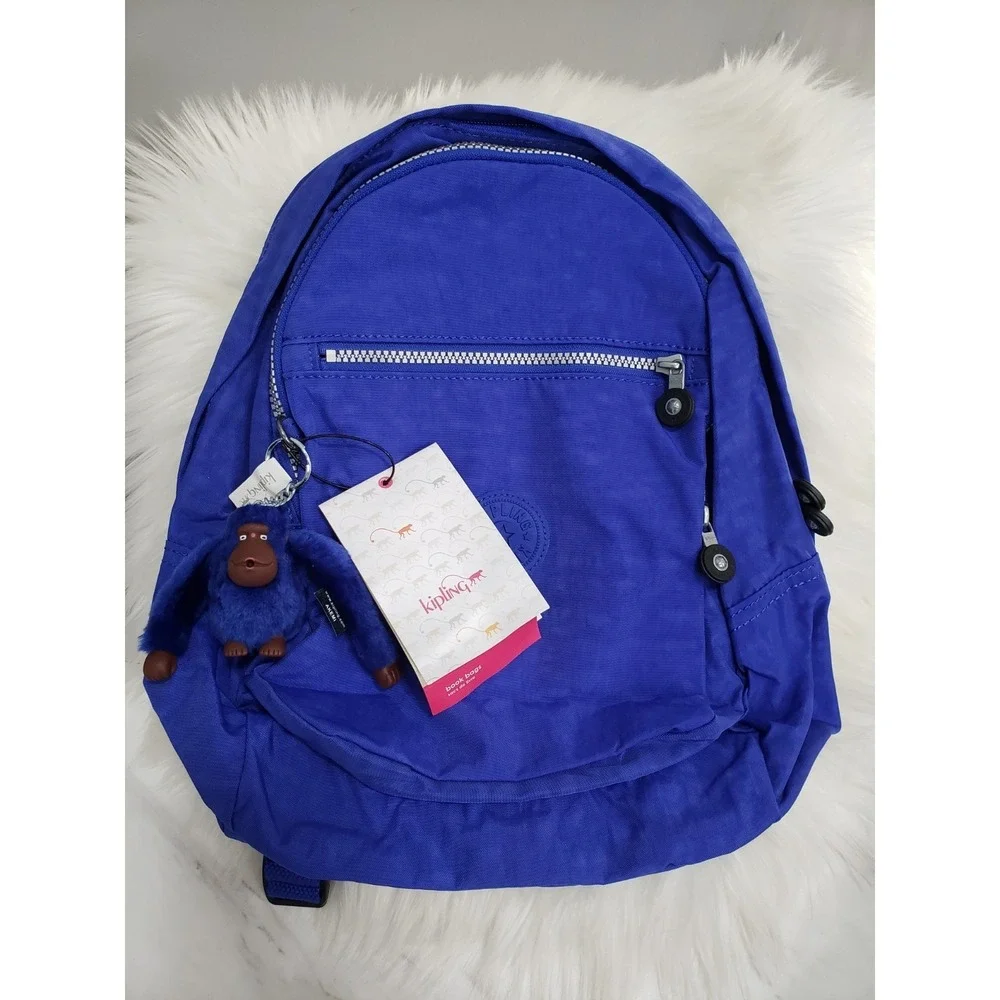 NEW‎ KIPLING Nylon Challenger School Backpack GLASS BOTTOM BLUE BOY GIRL SCHOOL